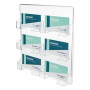 Deflecto Cardholder, Wall Mount, 6 Pocket, Clear 70601